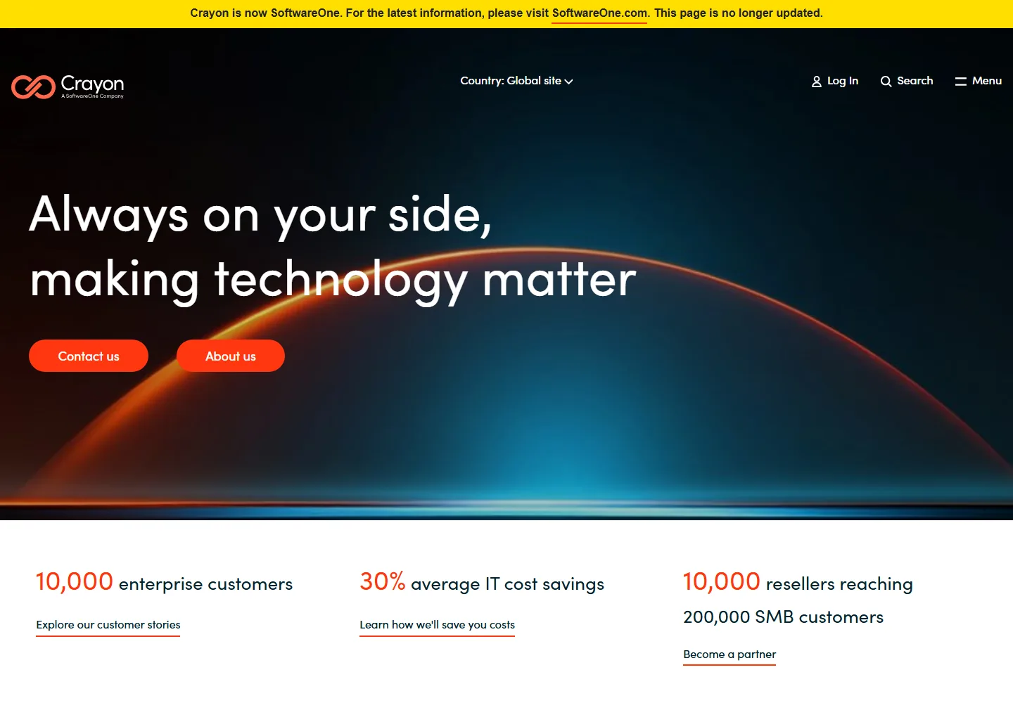 Crayon desktop website interface