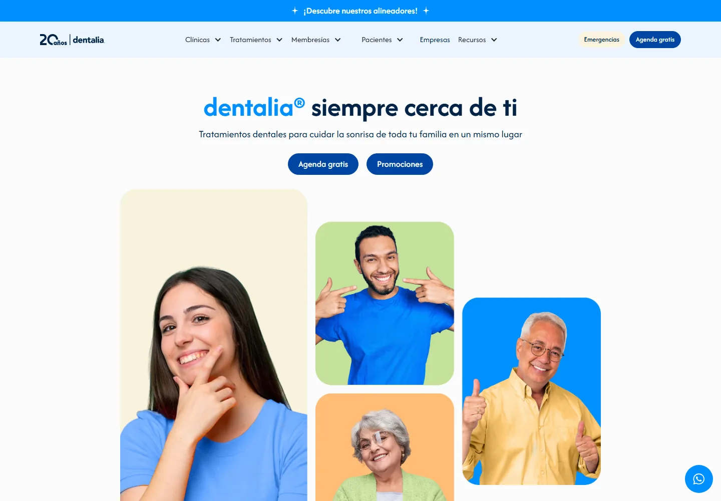 Dentalia desktop website interface