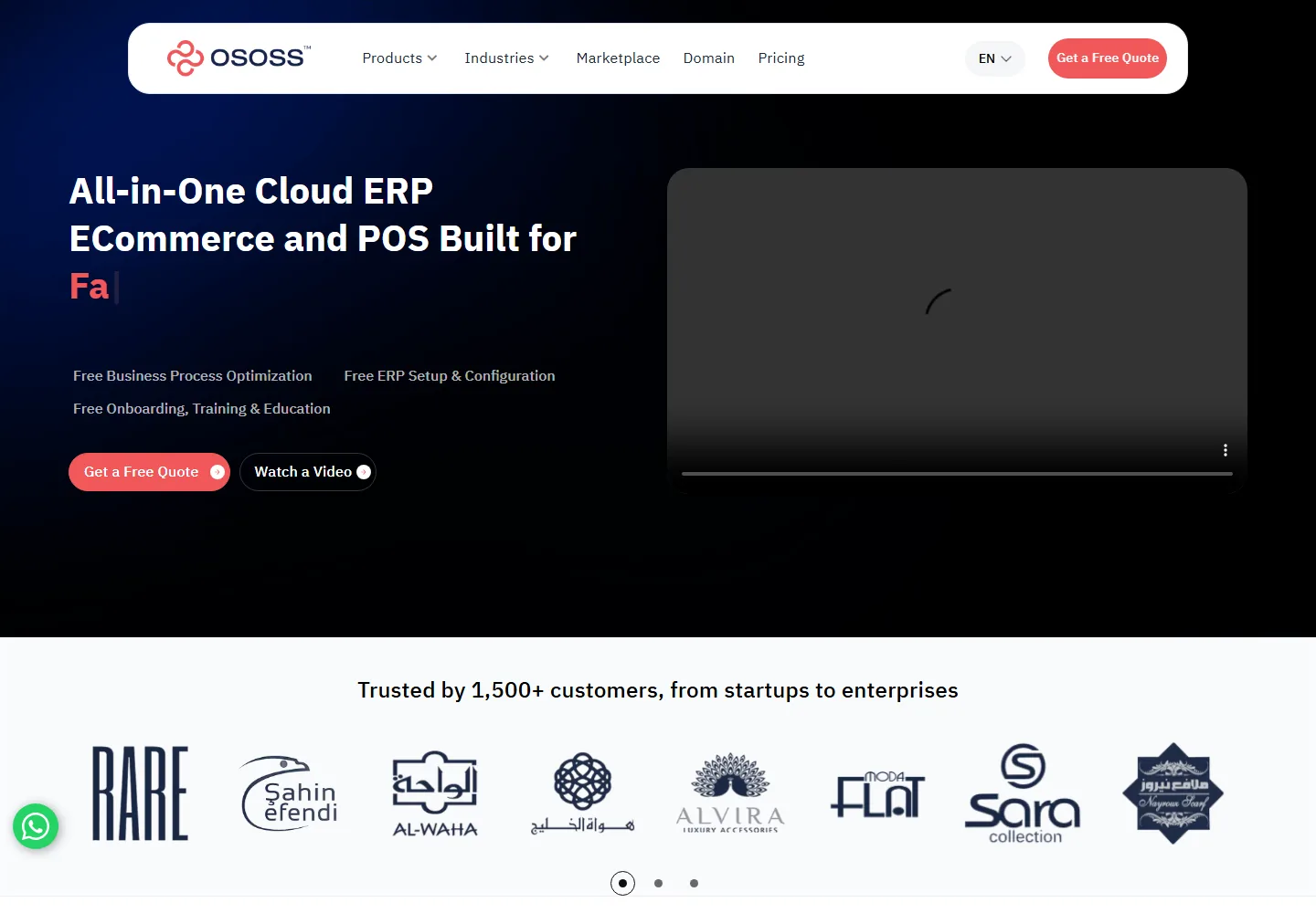 OSOSS (zFloos) desktop website interface
